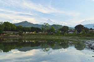 Annapurna Himal, Machapuchare and Phewa Tal seen from Pokhara, Gandaki Zone Annapurna Himal, Machapuchare and Phewa Tal seen from Pokhara, Gandaki Zone