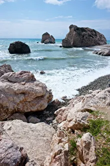 Aphrodite Rock and Beach, Cyprus, Mediterranean, Europe