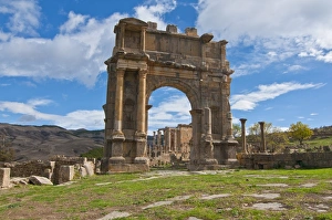 The Arch of Caracalla at the Roman ruins of Djemila, UNESCO World Heritage Site The Arch of Caracalla at the Roman ruins of Djemila, UNESCO World Heritage Site