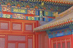 Chinese Prints: Architectural Detail Print of Forbidden City Walls