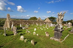 Graves Gallery: Ardmore church and graveyard, County Waterford, Munster, Republic of Ireland, Europe