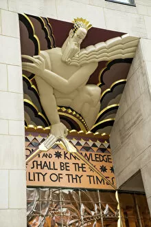 Details Gallery: Art Deco detail of entrance to 30 Rockefeller Plaza, Rockefeller Center, Manhattan, New York City