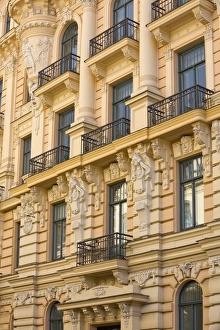 Art Nouveau style architecture (Jugendstil) designed by Mikhail Eisenstein, Riga, Latvia Art Nouveau style architecture (Jugendstil) designed by Mikhail Eisenstein, Riga, Latvia