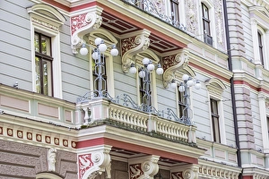 Art Nouveau style architecture locally known as Jugendstil, Riga, Latvia, Europe Art Nouveau style architecture locally known as Jugendstil, Riga, Latvia, Europe