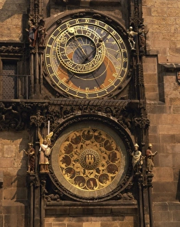 The Astronomical Clock in the Old Town Square in Prague, Czech Republic, Europe The Astronomical Clock in the Old Town Square in Prague, Czech Republic, Europe