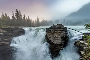 Canadian Rocky Prints: Athabasca Falls Print at Sunrise, Jasper National Park