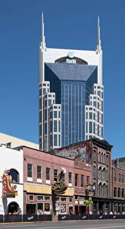 The AT&T Building, locally known as the Batman Building in Nashville, Tennessee
