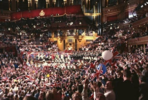 Audience at the Last Night of the Proms in 1992, Royal Albert Hall, Kensington Audience at the Last Night of the Proms in 1992, Royal Albert Hall, Kensington