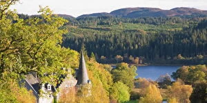 Images Dated 15th October 2009: Autumn view to Loch Achray from wooded hillside above the former Trossachs Hotel