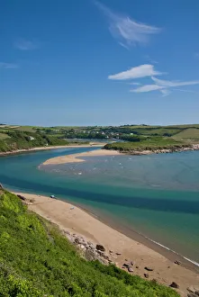Prints of Avon estuary, Bigbury on Sea, South Hams, Devon, England, United Kingdom, Europe Avon Prints: Avon Estuary Print, Bigbury on Sea