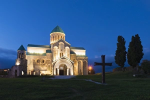 Bagrati Cathedral (Cathedral of the Dormition) (Kutaisi Cathedral) at sunset, Kutaisi Bagrati Cathedral (Cathedral of the Dormition) (Kutaisi Cathedral) at sunset, Kutaisi