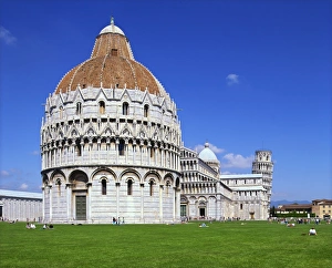 The Baptistery in the Piazza del Duomo in the city of Pisa, UNESCO World Heritage Site The Baptistery in the Piazza del Duomo in the city of Pisa, UNESCO World Heritage Site