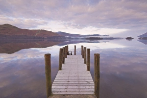 Barrow Bay Landing Stage, Derwent Water, Lake District, Cumbria, England, UK Barrow Bay Landing Stage, Derwent Water, Lake District, Cumbria, England, UK