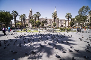 Basilica Cathedral of Arequipa (Basilica Catedral), Plaza de Armas, UNESCO World Heritage Site Basilica Cathedral of Arequipa (Basilica Catedral), Plaza de Armas, UNESCO World Heritage Site