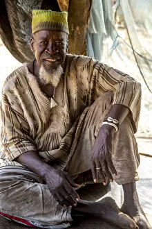 Batammariba man in a Koutammakou village in North Togo, West Africa, Africa