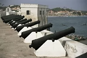 Cape Coast Castle Gallery: Battlements, Cape Coast Castle, dating from 1652, UNESCO World Heritage Site