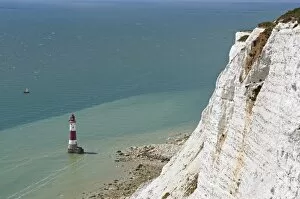 Images Dated 14th May 2011: Beach Head Lighthouse, near Eastbourne, East Sussex, England, United Kingdom, Europe