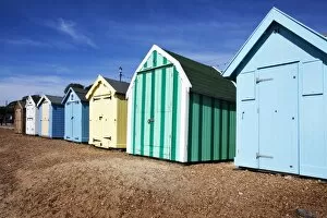 Images Dated 6th September 2012: Beach huts at Felixstowe, Suffolk, England, United Kingdom, Europe