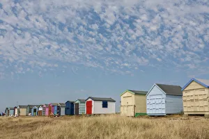 Prints of Beach huts, Hayling Island, Hampshire, England, United Kingdom, Europe Hampshire Prints: Hayling Island Beach Huts Print