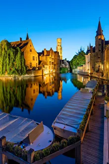 Belfries of Belgium and France Gallery: The beautiful buildings of Bruges reflected in the still waters of the canal, UNESCO