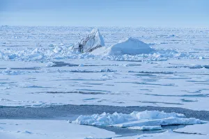 Blue iceberg in the high Arctic close to the North Pole, Arctic Blue iceberg in the high Arctic close to the North Pole, Arctic