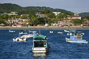 Images Dated 29th November 2009: Boats in San Juan Del Sur harbor, Department of Rivas, Nicaragua, Central America