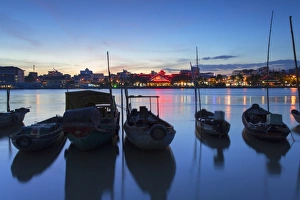Boats on Can Tho River at sunset, Can Tho, Mekong Delta, Vietnam, Indochina, Southeast Asia Boats on Can Tho River at sunset, Can Tho, Mekong Delta, Vietnam, Indochina, Southeast Asia