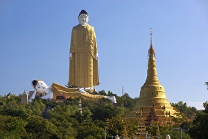 Bodhi Tataung, the worlds tallest standing Buddha at 424 feet, near Monywa, Monywa Region Bodhi Tataung, the worlds tallest standing Buddha at 424 feet, near Monywa, Monywa Region