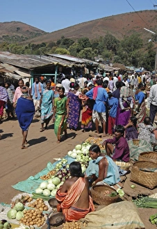 Bonda tribeswomen come down from the hills to sell vegetables in the weekly market in Bonda tribeswomen come down from the hills to sell vegetables in the weekly market in