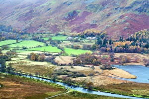 Images Dated 7th November 2012: Borrowdale in autumn from Surprise View in Ashness Woods near Grange, Lake District National Park