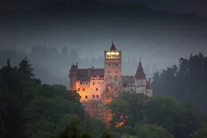 Prints of Bran castle (Dracula castle), Bran, Transylvania, Romania, Europe Romania Prints: Bran Castle Print - Transylvanian Architecture