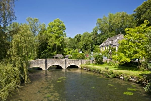 Bridge over River Coln, Bibury, Cotswolds, Gloucestershire, England, United Kingdom Bridge over River Coln, Bibury, Cotswolds, Gloucestershire, England, United Kingdom