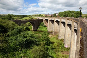 Images Dated 27th July 2012: Bridges over Bervie Water at Inverbervie, Aberdeenshire, Scotland, United Kingdom, Europe
