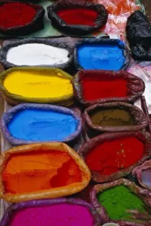 Kathmandu Valley Gallery: Brightly coloured powder for offerings