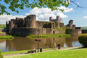 Welsh Culture Collection: Caerphilly Castle, Gwent, Wales, United Kingdom, Europe
