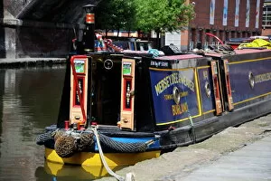 Canal Collection: Canal boat at Castlefield, Manchester, England, United Kingdom, Europe