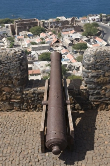 Cannon and loop-hole, Ciudad Velha (Cidade Velha), Santiago, Cape Verde Islands, Africa Cannon and loop-hole, Ciudad Velha (Cidade Velha), Santiago, Cape Verde Islands, Africa