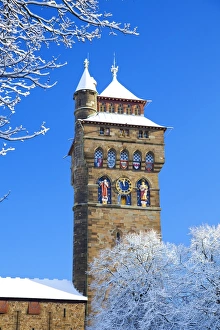 Cardiff Castle in snow, Cardiff, Wales, United Kingdom, Europe Cardiff Castle in snow, Cardiff, Wales, United Kingdom, Europe