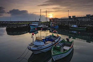 Prints of Carnlough Harbour, County Antrim, Ulster, Northern Ireland, United Kingdom, Europe Antrim Prints: Carnlough Harbour Print