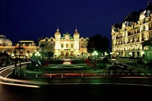 Custom Gallery: The casino and hotel de Paris by night, Monte Carlo, Monaco