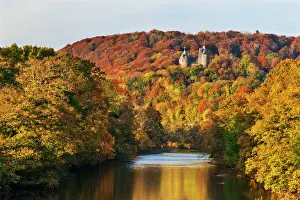 Prints of Castle Coch (Castell Coch) (The Red Castle) in autumn, Tongwynlais, Cardiff, Wales, United Kingdom, Europe Country Prints: Autumn Print of Castle Coch in Tongwynlais, Wales