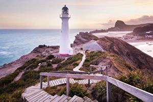 Castlepoint Lighthouse, Castlepoint, Wellington Region, North Island, New Zeland, Pacific Castlepoint Lighthouse, Castlepoint, Wellington Region, North Island, New Zeland, Pacific