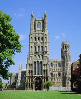 UK Landmarks Prints: The Cathedral, Ely, Cambridgeshire, England, UK
