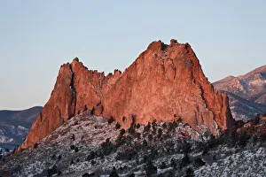 Cathedral Rock with snow, Garden Of The Gods, Colorado Springs, Colorado Cathedral Rock with snow, Garden Of The Gods, Colorado Springs, Colorado