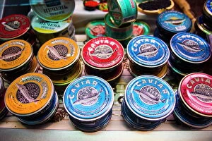 Western Script Gallery: Caviar for sale in the market of Kiev (Kyiv), Ukraine, Europe