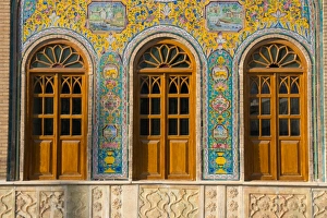 Ceramic tilework, Golestan Palace, UNESCO World Heritage Site, Tehran, Iran, Middle East Ceramic tilework, Golestan Palace, UNESCO World Heritage Site, Tehran, Iran, Middle East