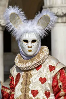 Venice Italy Gallery: Character in carnival costume, Venice, Veneto, Italy, Europe