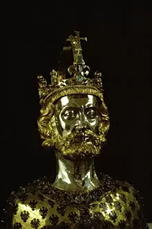 Images Dated 30th November 2007: Charlemagne, dating from around 1350, Aachen, Germany, Europe