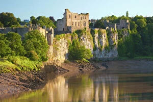 British Culture Gallery: Chepstow Castle and the River Wye, Gwent, Wales, United Kingdom, Europe