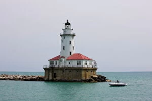 Boating Gallery: Chicago Harbor Lighthouse, Lake Michigan, Chicago, Illinois, United States of America